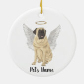 Mastiff Sympathie Memorial Keramisch Ornament (Achterkant)