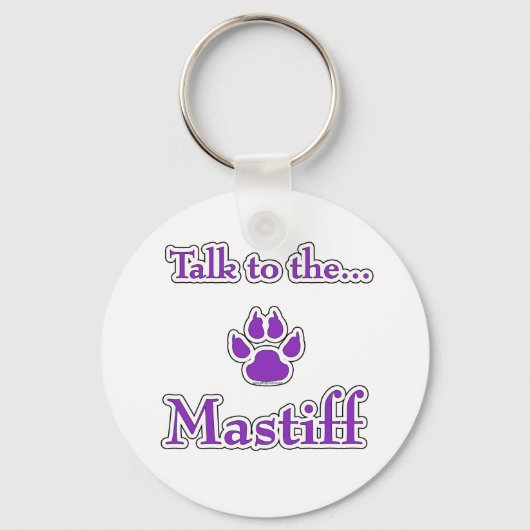Mastiff Talk paarse Sleutelhanger (Voorkant)