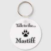 Mastiff Talk zwarte Sleutelhanger (Voorkant)