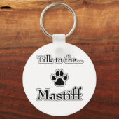 Mastiff Talk zwarte Sleutelhanger (Voorkant)