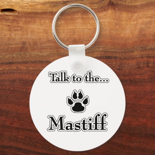Mastiff Talk zwarte Sleutelhanger (Voorkant)