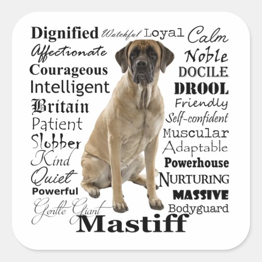 Mastiff Traits Stickers (Voorkant)
