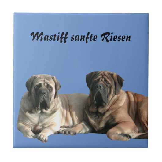 Mastiff  Urlaub English Mastiff Tegeltje (Voorkant)