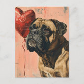 Mastiff  Valentijnsdag Briefkaart (Voorkant)