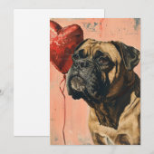 Mastiff Valentijnsdag Feestdagenkaart (Voorkant / Achterkant)