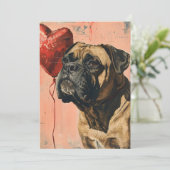 Mastiff Valentijnsdag Feestdagenkaart (Staand voorkant)