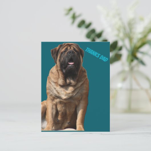 Mastiff Vatertag Best Friends  Briefkaart (Staand voorkant)