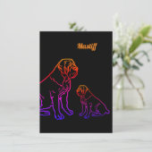 Mastiff Vatertag Best Friends Kaart (Staand voorkant)