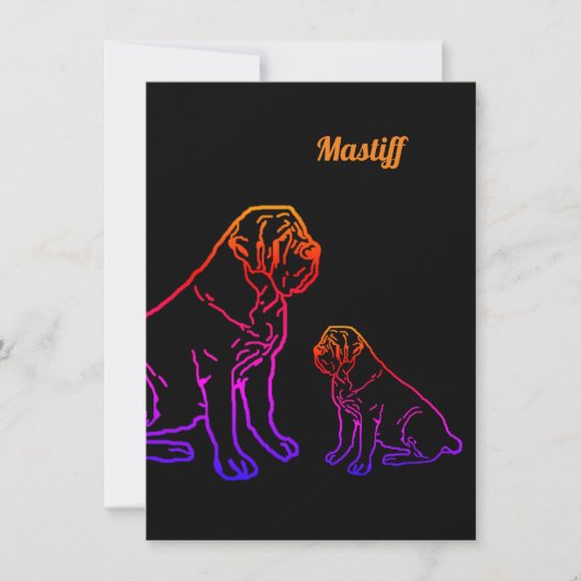 Mastiff Vatertag Best Friends Kaart (Voorkant)