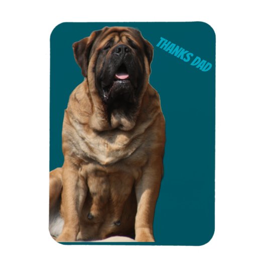 Mastiff Vatertag Best Friends  Magneet (Verticaal)