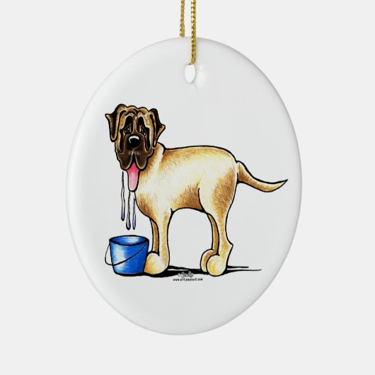 Mastiff-watermaker Keramisch Ornament (Rechts)
