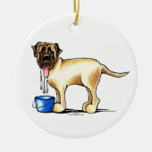 Mastiff-watermaker Keramisch Ornament (Voorkant)