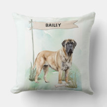 Mastiff-waterverf gepersonaliseerde hond