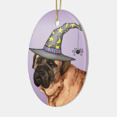 Mastiff Witch Keramisch Ornament (Links)