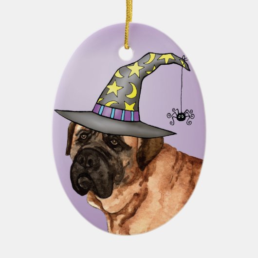 Mastiff Witch Keramisch Ornament (Voorkant)