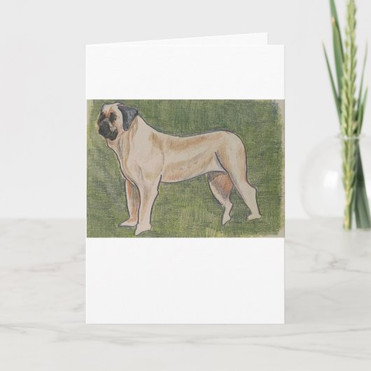 Mastiffe Dog Wenskaart Kaart (Voorkant)