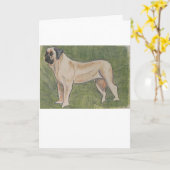Mastiffe Dog Wenskaart Kaart (Gele Bloem)