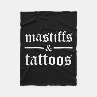 Mastiffs and Tattoos Funny Tattooed Dog Owner Fleece Deken