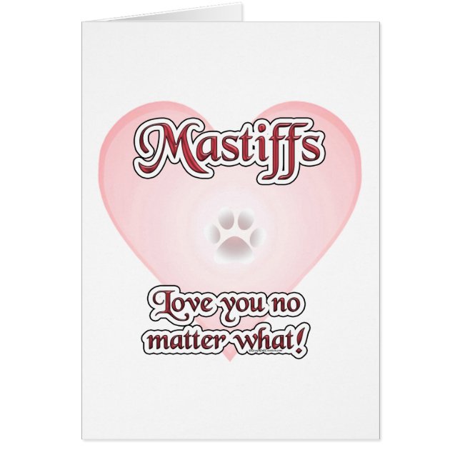 Mastiffs houden van je, ongeacht de Kaart (Voorkant)