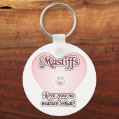 Mastiffs houden van je, ongeacht de Sleutelhanger (Voorkant)