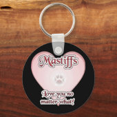 Mastiffs houden van je, ongeacht de Sleutelhanger (Achterkant)