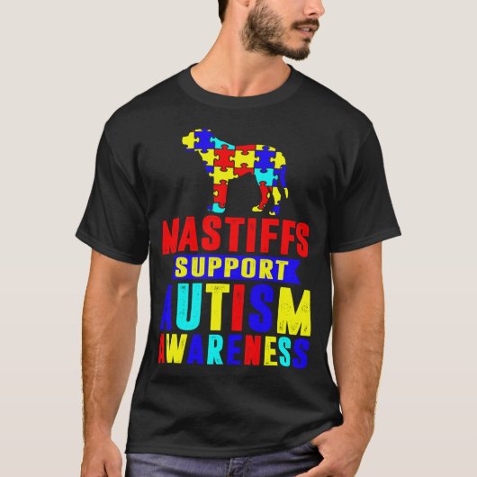 Mastiffs ondersteunen Autisme T-shirt (Voorkant)