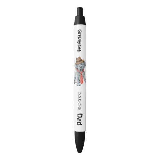 Mastino Dad Black Ink Pen (Voorkant Verticaal)