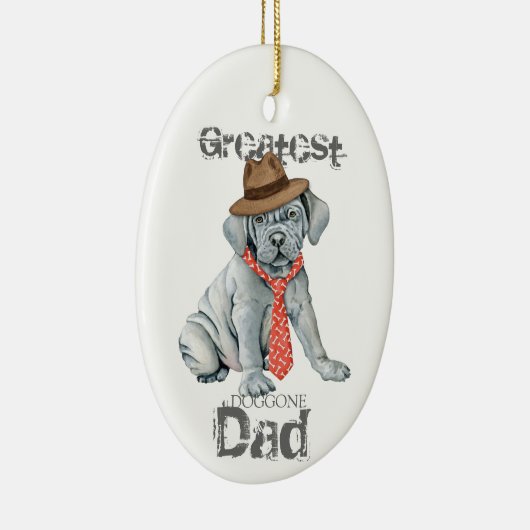 Mastino Dad Ceramic Ornament (Rechts)
