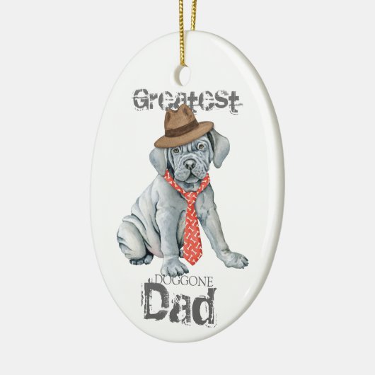 Mastino Dad Ceramic Ornament (Links)