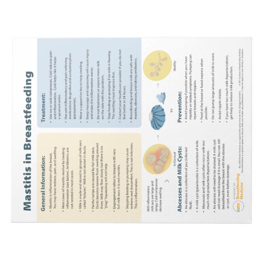 Mastitis bij borstvoeding Scheur-weg (Engels) Notitieblok (Voorkant)