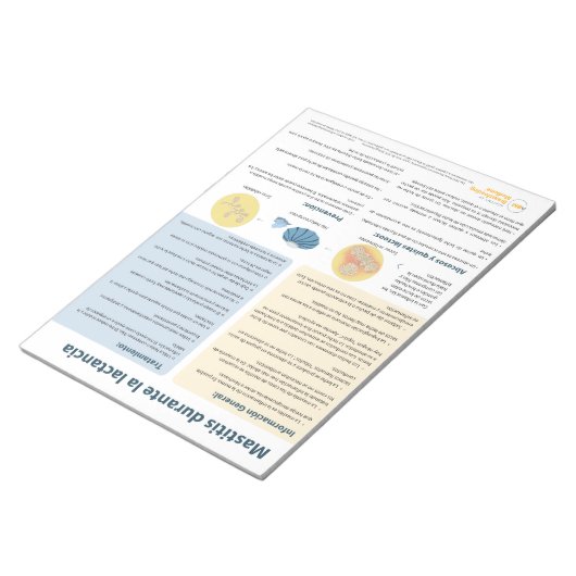 Mastitis bij borstvoeding Scheur-weg (Spaans) Notitieblok (Schuin)
