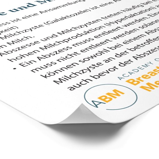 Mastitis bij Poster dat borstvoeding geeft (Duits) (Hoek)