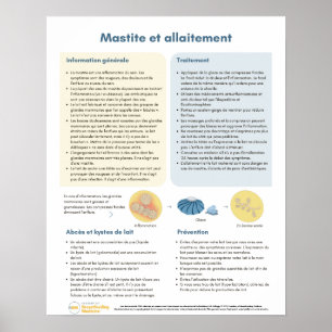 Mastitis bij Poster dat borstvoeding geeft (Frans)