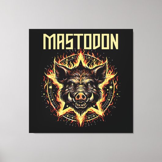 Mastodon Boar Fire Canvas Afdruk (Voorkant)