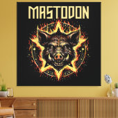 Mastodon Boar Fire Canvas Afdruk (Insitu (Woonkamer))