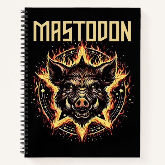 Mastodon Boar Fire Notitieboek (Voorkant)