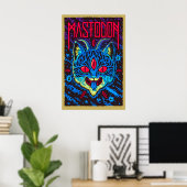 Mastodon Gig Poster Matte  Kunstprint. Drie Ogen (Thuiskantoor)