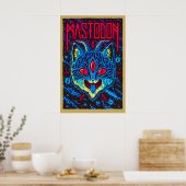 Mastodon Gig Poster Matte  Kunstprint. Drie Ogen (Keuken)