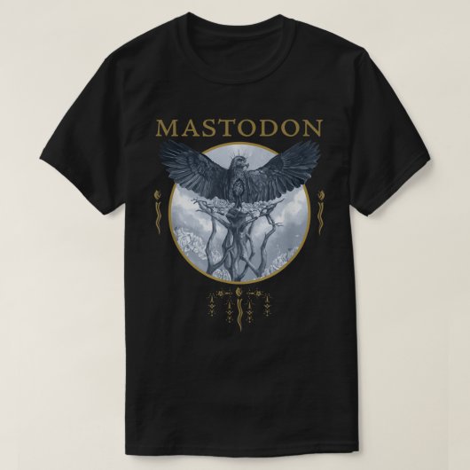 Mastodon Hush en Grim Eagle Cirkel T-shirt (Design voorkant)