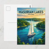 Masurisch Merengebied Polen Briefkaart (Voorkant / Achterkant)