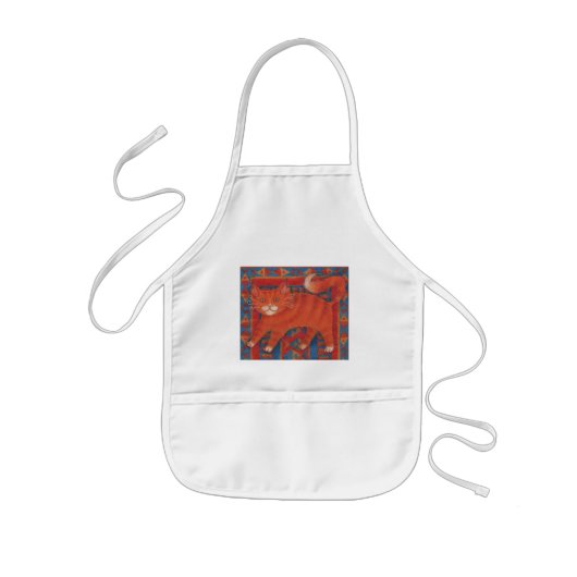 Mat Cat apron kinder Schort (Voorkant)