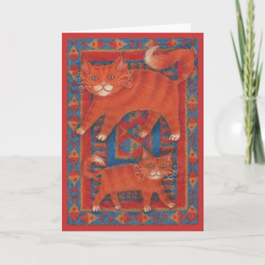 Mat Cats blanco greetcard Kaart (Voorkant)