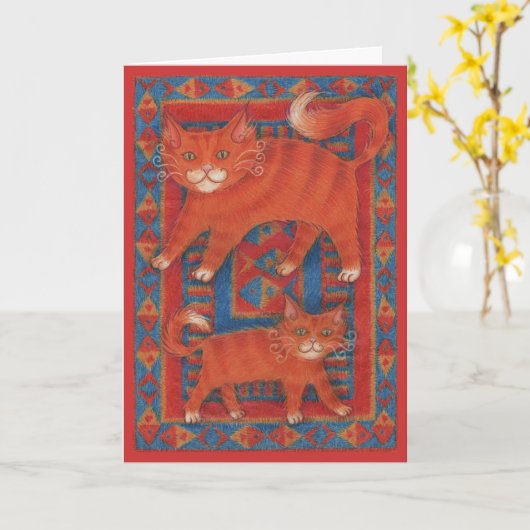 Mat Cats 'Happy Moederdag'-grietkaart Kaart (Gele Bloem)