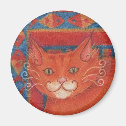 Mat Cats magnet ronde (Voorkant)