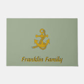 Mat deur - Golden Anchor met naam (Voorkant)