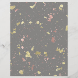 Mat Goud en Roos Gouden Vlokken Donkergrijs