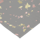 Mat Goud en Roos Gouden Vlokken Donkergrijs Korte Tafelloper (Hoek)