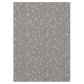 Mat Goud en Roos Gouden Vlokken Donkergrijs Tafelkleed (Voorkant)