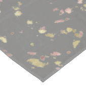 Mat Goud en Roos Gouden Vlokken Donkergrijs Tafelkleed (Gekanteld)