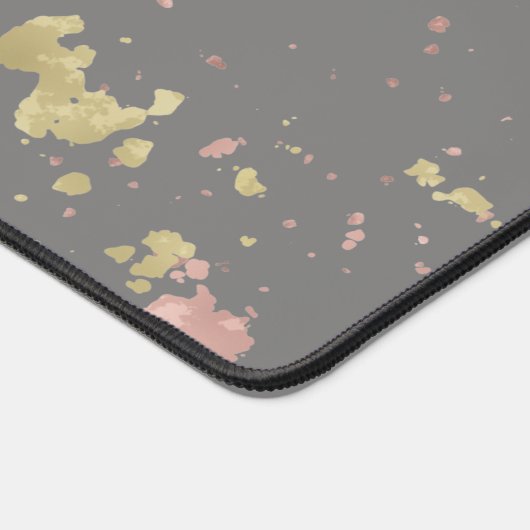 Mat Goud en Roos Gouden Vlokken Warm Donkergrijs (Hoek)